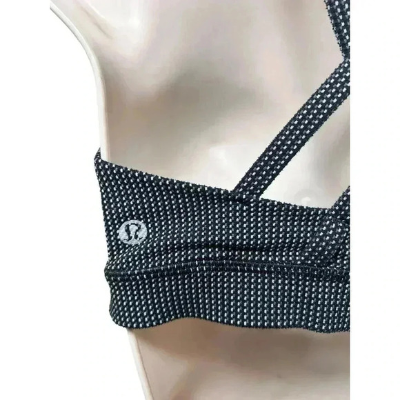 Lululemon Energy Bra Pacific Pointe Jacquard Black Womens 8 Polka Dot - Picture 5 of 7